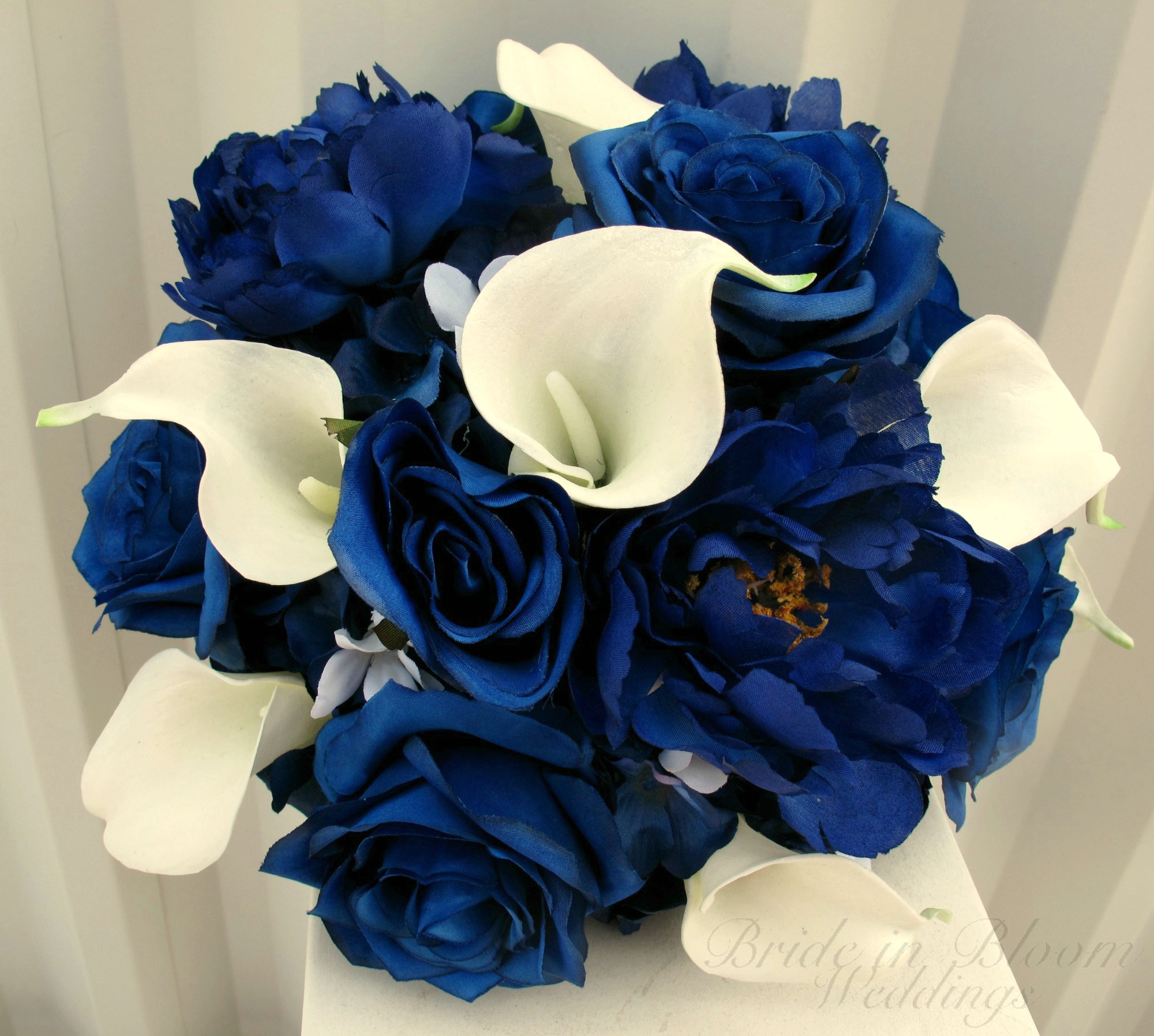 Black And Blue Rose Bouquet
